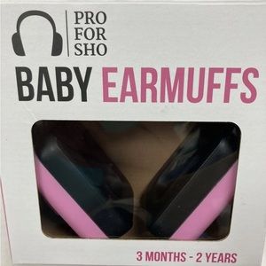 Pro For Sho Baby Earmuffs Hearing Protection 3 months to 2 years Pink